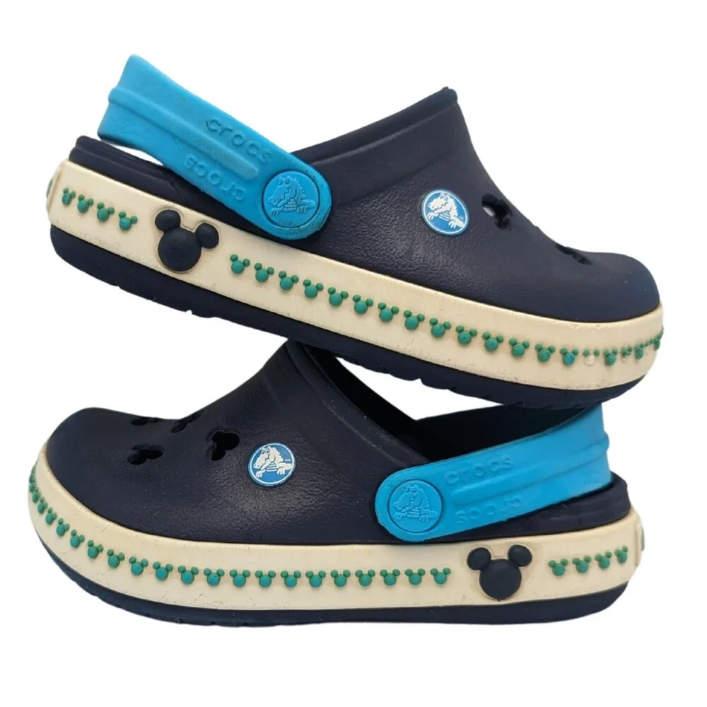 Rare Crocs Disney Crocband Mickey Clog Size Toddler 6-7
